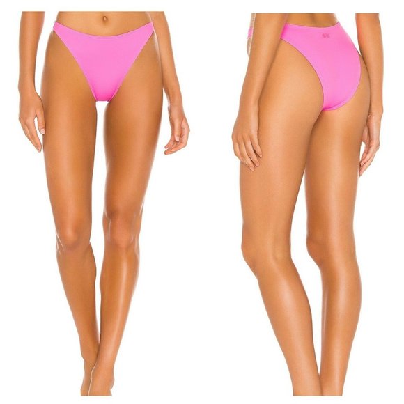 SOLID & STRIPED Other - NWT Solid & Striped Elsa High Cut Bikini Bottom sz L Paparazzi Neon Pink